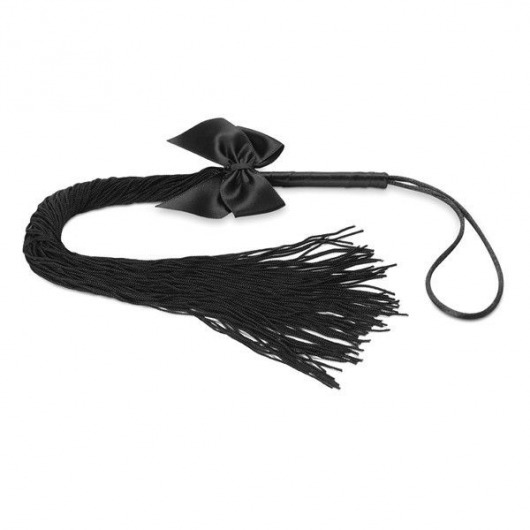 Чёрная плётка Lilly Whip Bijoux - Bijoux Indiscrets - купить с доставкой в Сергиевом Посаде