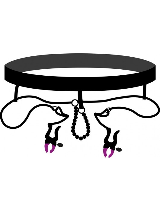 Трусики с зажимами для половых губ и бусинками для массажа промежности - Orion - купить с доставкой в Сергиевом Посаде