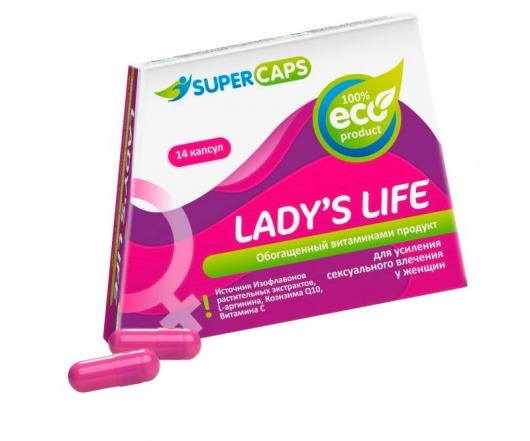 Возбуждающие капсулы Ladys Life - 14 капсул (0,35 гр.) - SuperCaps - купить с доставкой в Сергиевом Посаде