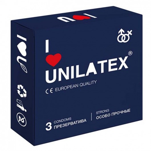 Ультрапрочные презервативы Unilatex Extra Strong - 3 шт. - Unilatex - купить с доставкой в Сергиевом Посаде