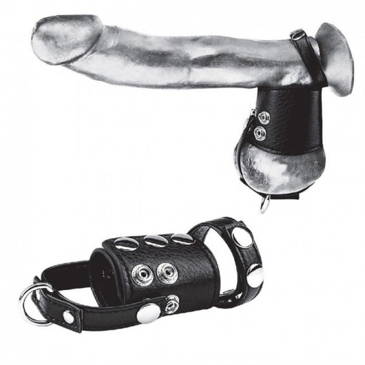 Кольцо на член и мошонку Cock Ring With 2  Ball Stretcher And Optional Weight Ring - BlueLine - в Сергиевом Посаде купить с доставкой