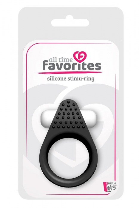 Чёрное эрекционное кольцо LIT-UP SILICONE STIMU RING 1 BLACK - Dream Toys - в Сергиевом Посаде купить с доставкой