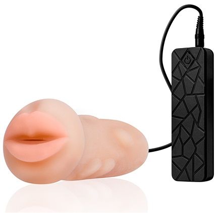 Мастурбатор-ротик с вибрацией REALSTUFF VIBRATING MASTURBATOR MOUTH - Dream Toys - в Сергиевом Посаде купить с доставкой