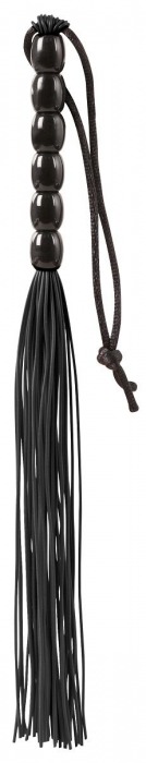 Чёрная мини-плеть из резины Rubber Mini Whip - 22 см. - Blush Novelties - купить с доставкой в Сергиевом Посаде