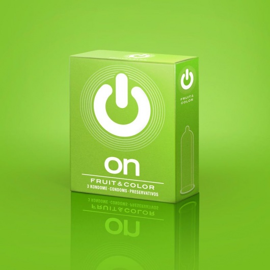Цветные ароматизированные презервативы ON) Fruit   Color - 3 шт. - ON) - купить с доставкой в Сергиевом Посаде
