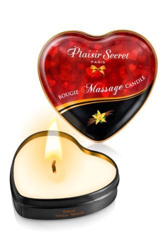 Массажная свеча с ароматом ванили Bougie Massage Candle - 35 мл. - Plaisir Secret - купить с доставкой в Сергиевом Посаде