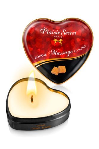 Массажная свеча с ароматом карамели Bougie Massage Candle - 35 мл. - Plaisir Secret - купить с доставкой в Сергиевом Посаде