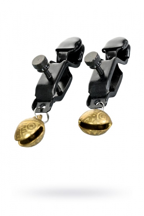 Черно-золотистые зажимы для сосков TOYFA Theatre - ToyFa - купить с доставкой в Сергиевом Посаде