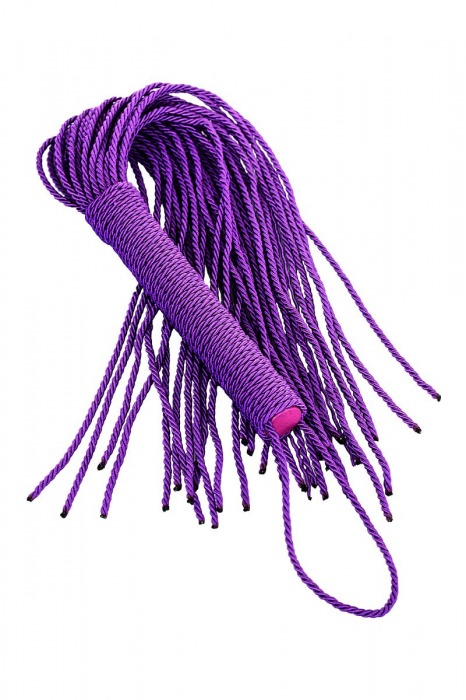 Сиреневый флоггер из веревки Theatre - 48,5 см. - ToyFa - купить с доставкой в Сергиевом Посаде