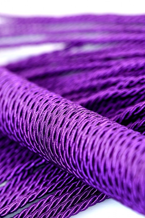 Сиреневый флоггер из веревки Theatre - 48,5 см. - ToyFa - купить с доставкой в Сергиевом Посаде