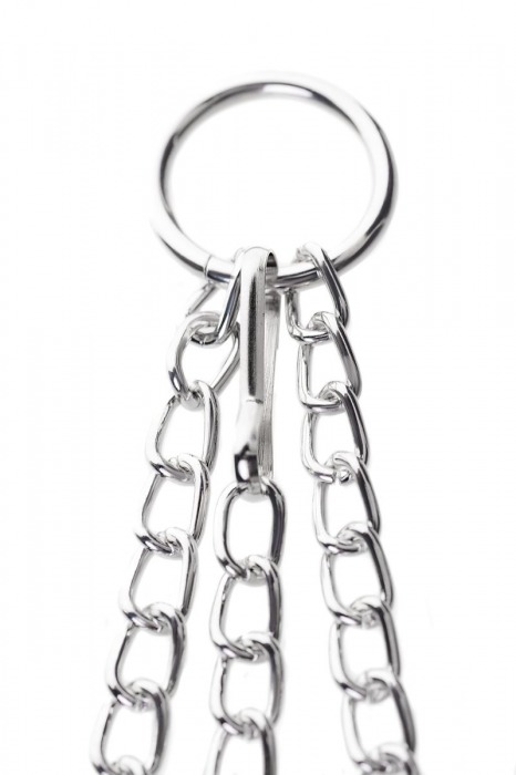 Черно-серебристые зажимы для сосков с кольцом для пениса TOYFA Metal - ToyFa - купить с доставкой в Сергиевом Посаде